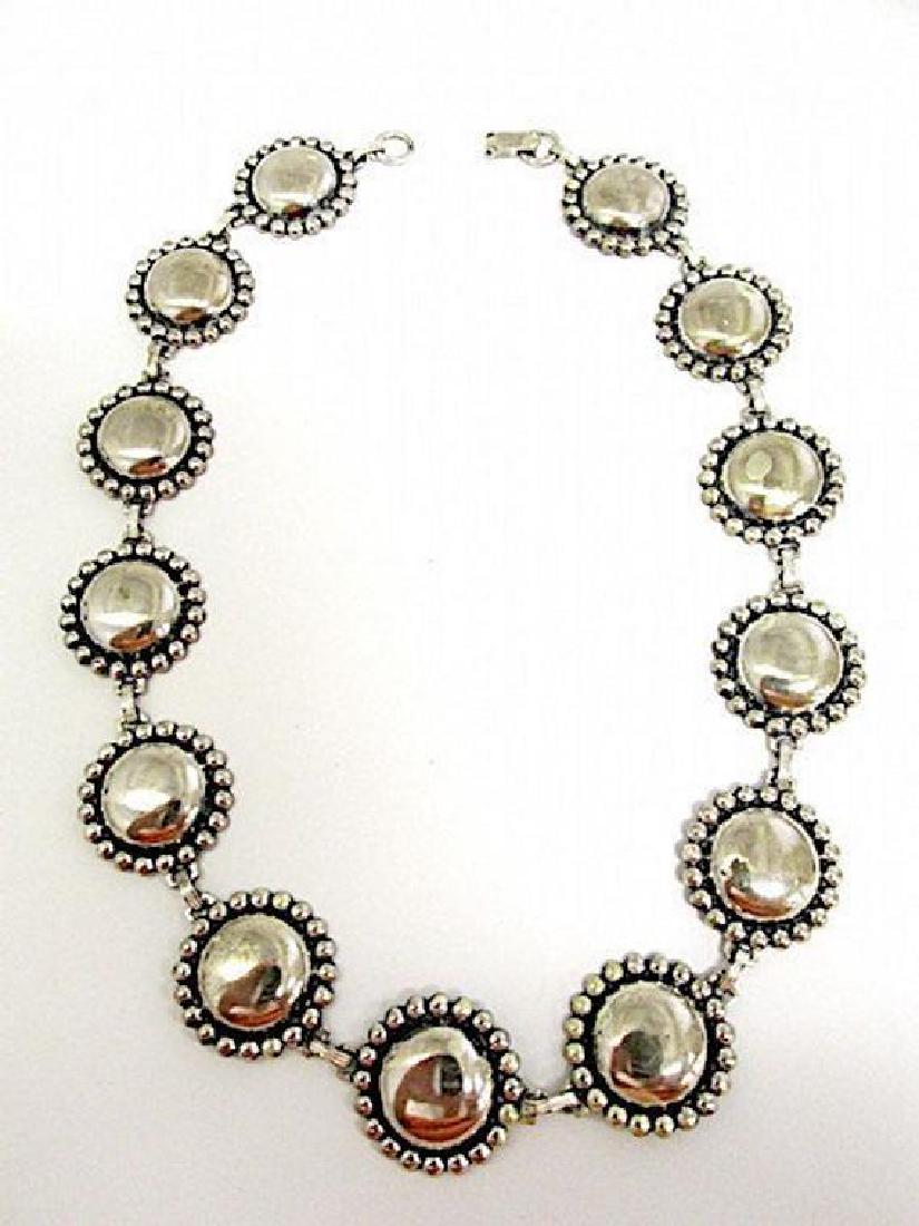 Southwestern Sterling Necklace 925 Silver Boho Choker (1 of 2)