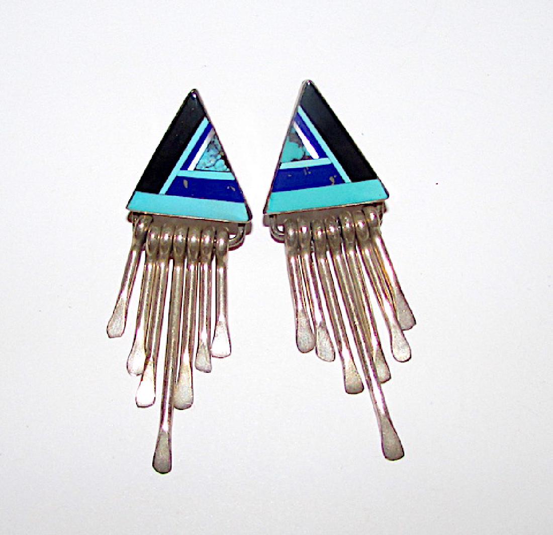 Vintage Navajo Sterling Silver Turquoise Dangle (1 of 1)