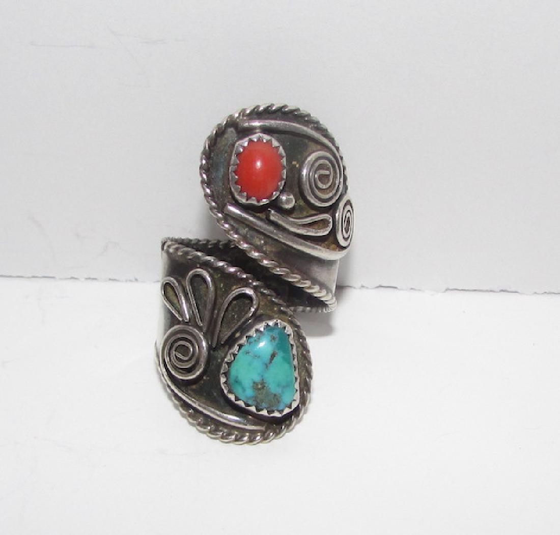 Old Pawn Navajo Sterling Adjustable Ring (1 of 1)