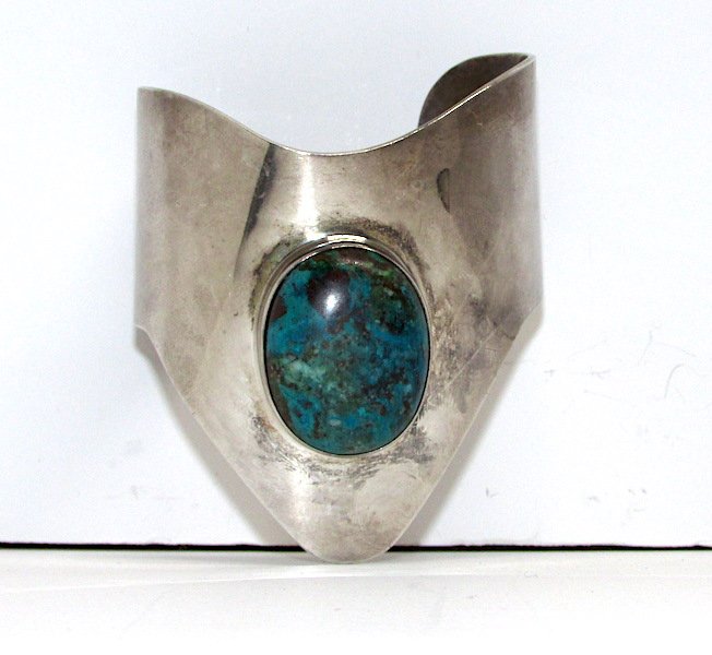 Huge Heavy 925 Taxco Mod Cuff 2nd Eagle Mark (1 of 3)