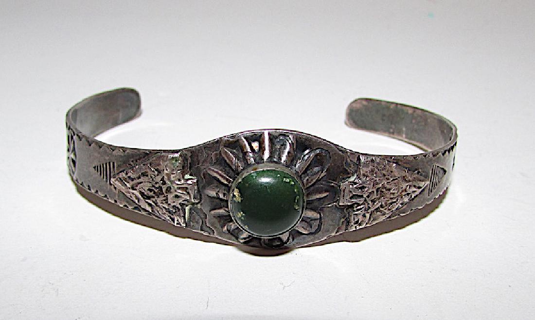 Old Pawn Navajo Silver Fred Harvey Era Turuqoise (1 of 1)