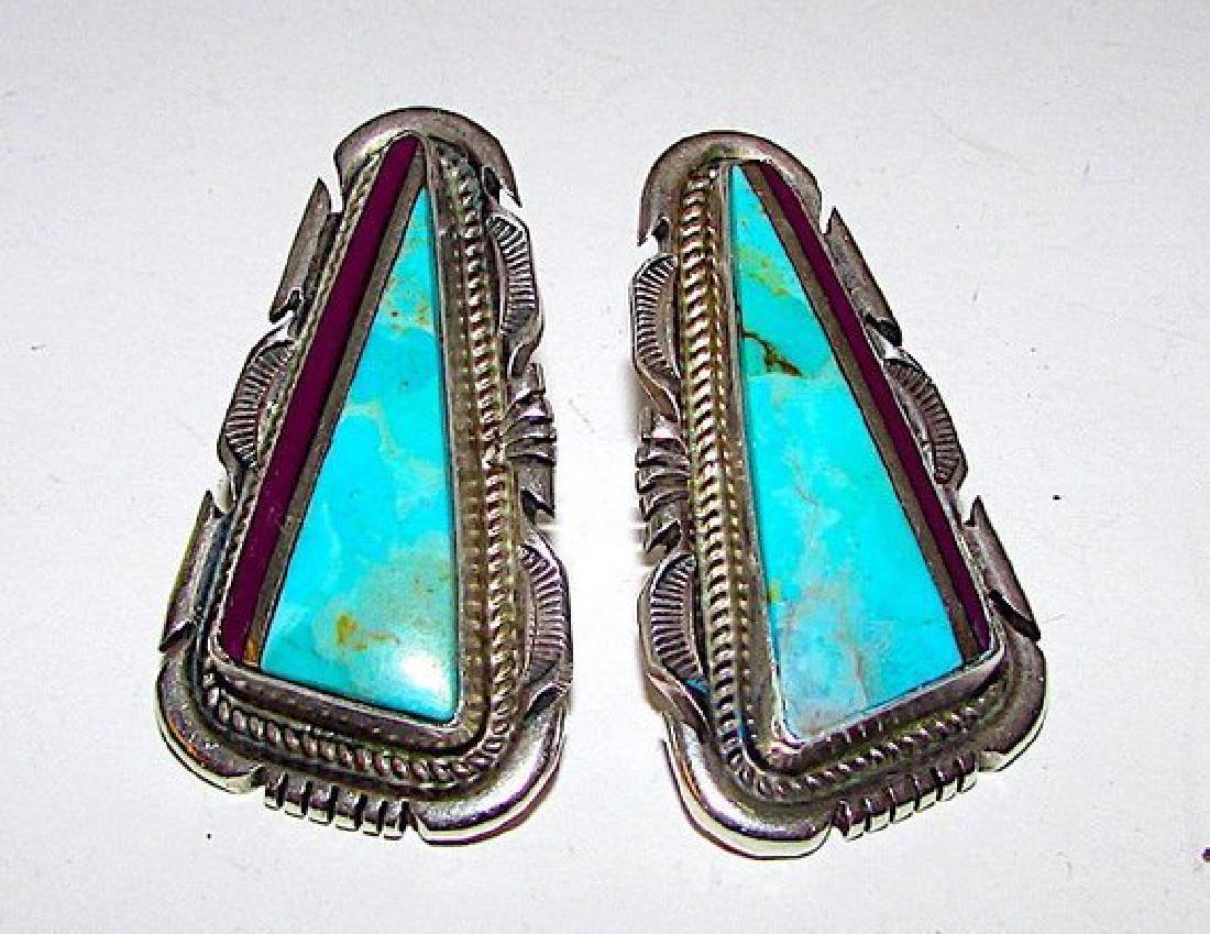 Navajo John McCray Sterling Silver Turquoise Sugilite (1 of 4)