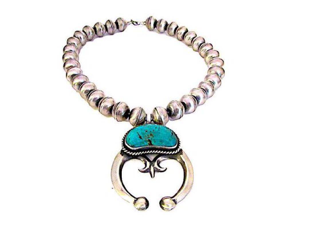 Navajo Eugene Hale Sterling Silver Large Kingman (1 of 3)