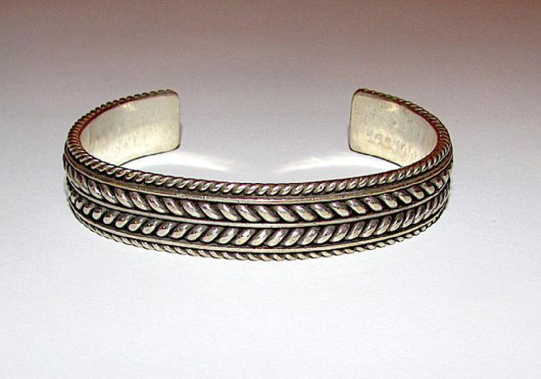 Navajo Tom Hawk Sterling Silver Stackable Cuff Bracelet (1 of 3)