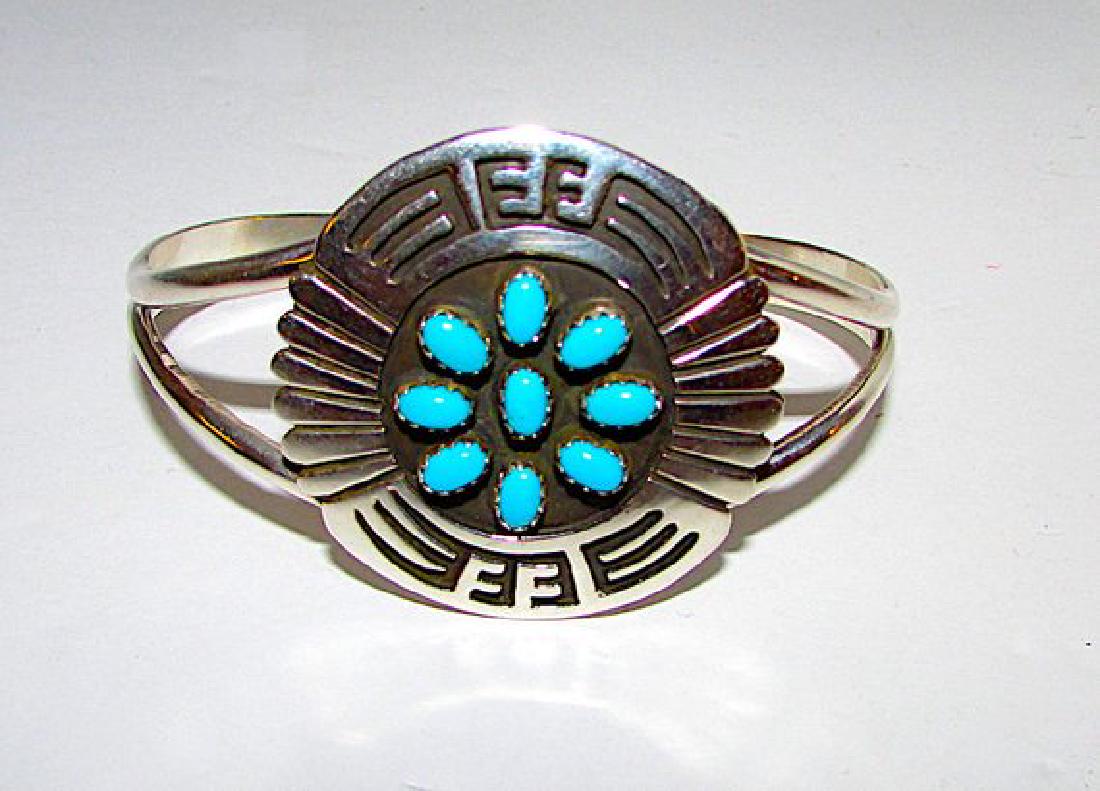 Native American Navajo Sterling Silver Turquoise (1 of 4)