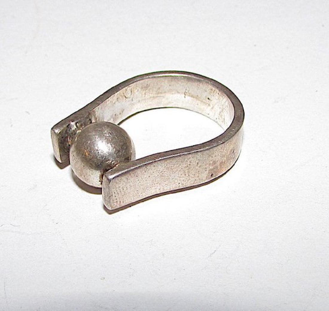 Mexican 925 Silver Mod Small Finger Pinky Finger Ring (1 of 2)