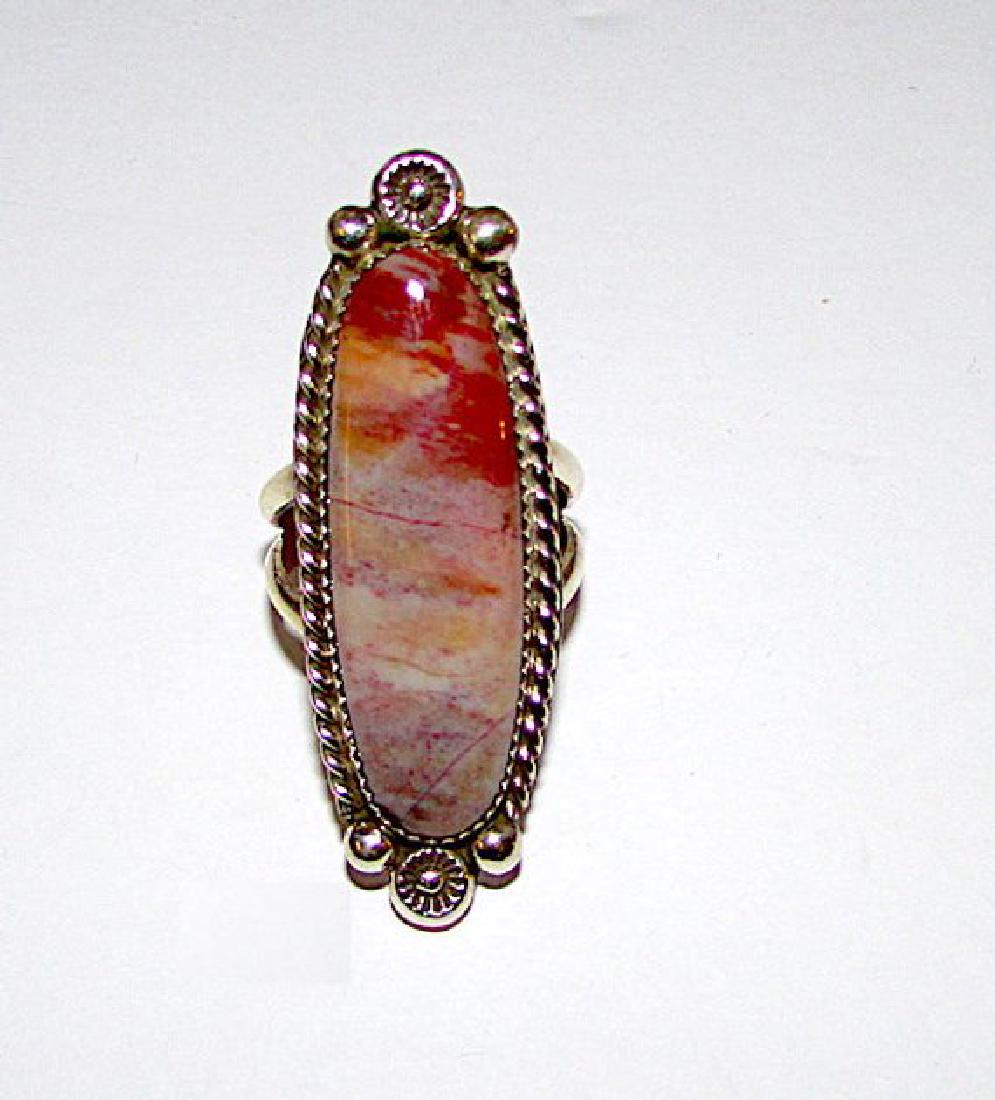 Navajo Old Pawn Sterling Silver Petrified Wood (1 of 3)