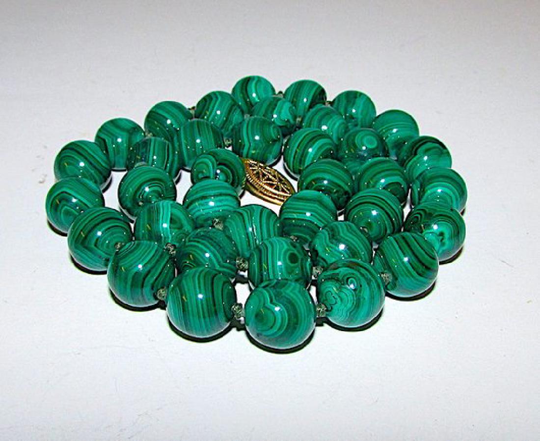 Vintage Southwestern Green Malachite Beaded Statement (1 of 2)