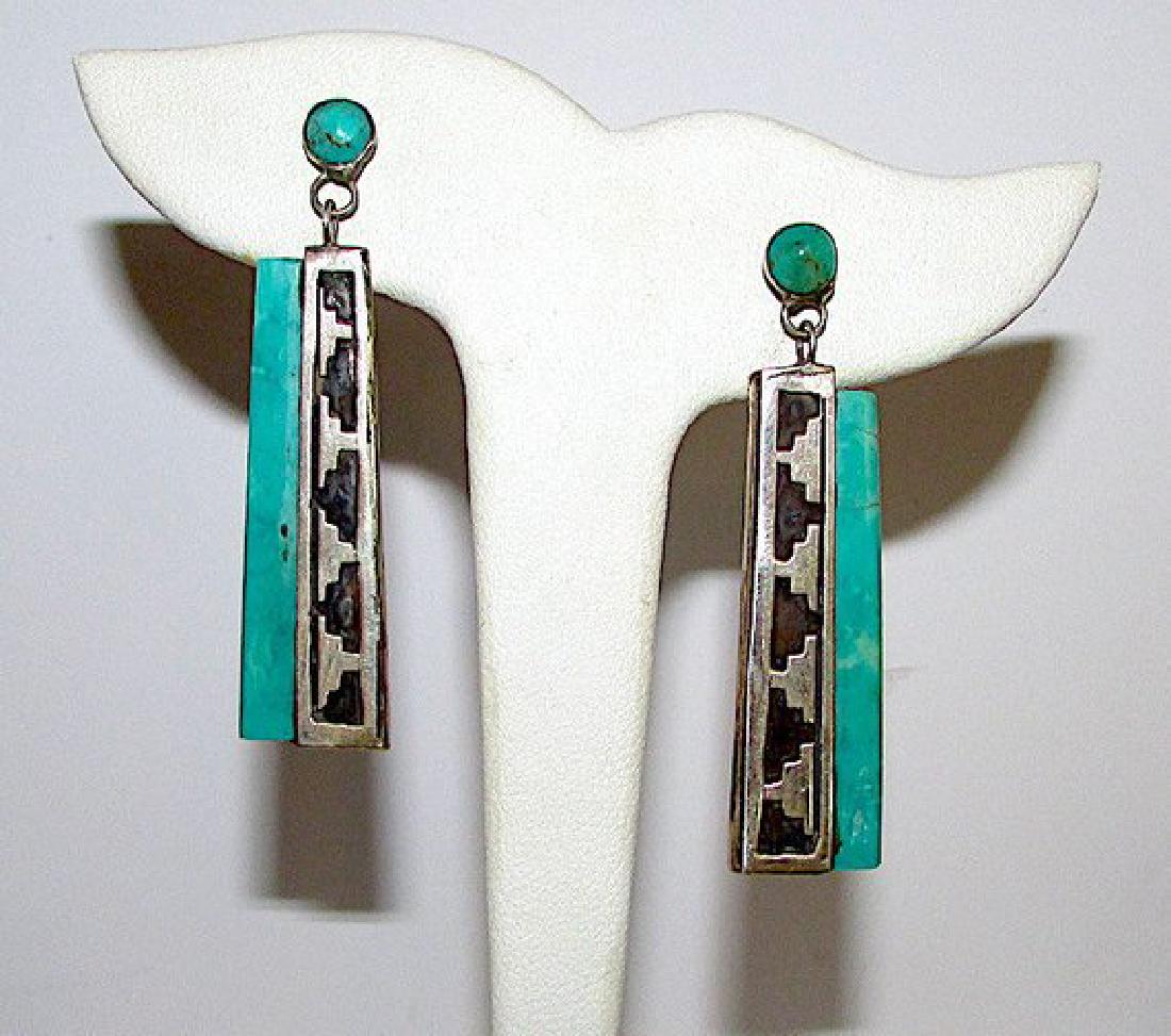 Native American Navajo E Jackson Sterling Silver Carico (1 of 1)