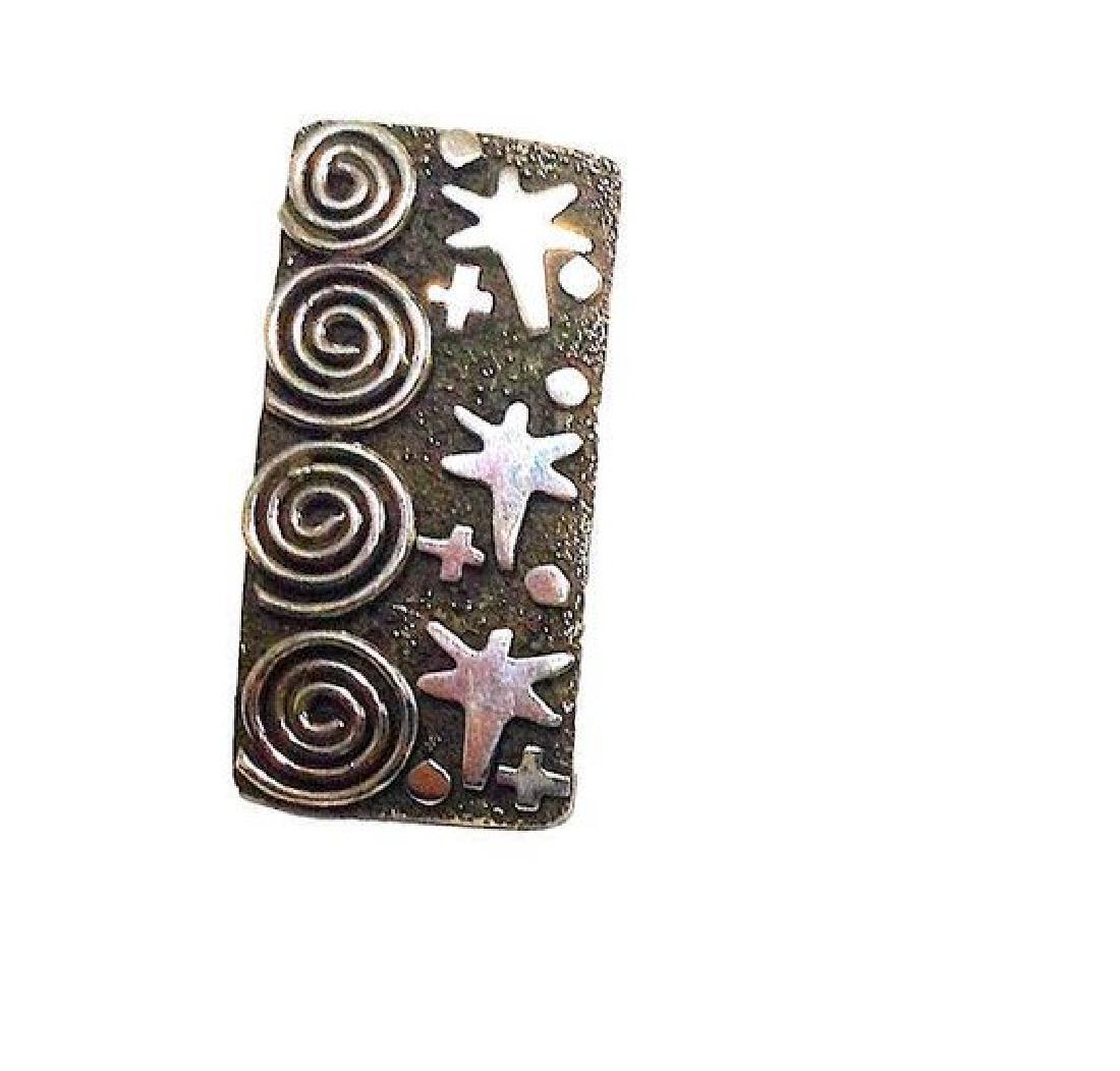 Navajo Alex Sanchez Sterling Silver Petroglyph (1 of 4)