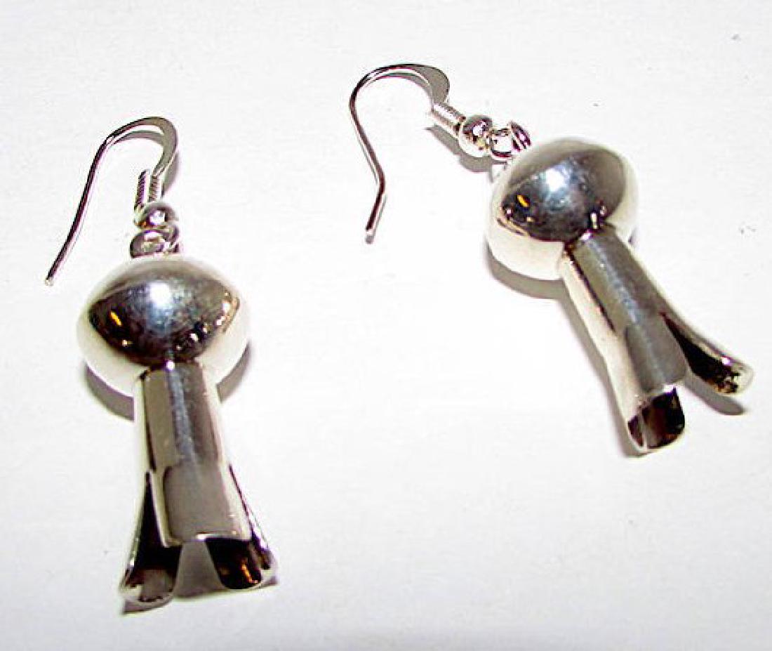 Vintage Navajo Sterling Silver Turquoise Squash Blossom (1 of 3)