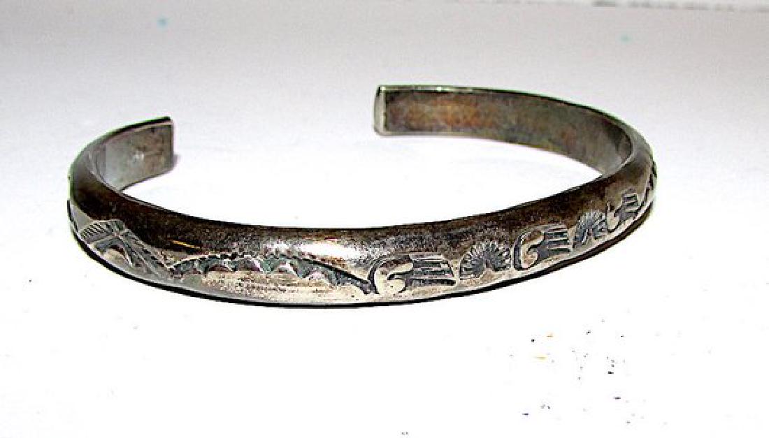 Vintage Navajo Sterling Silver Stackable Cuff Bracelet (1 of 3)
