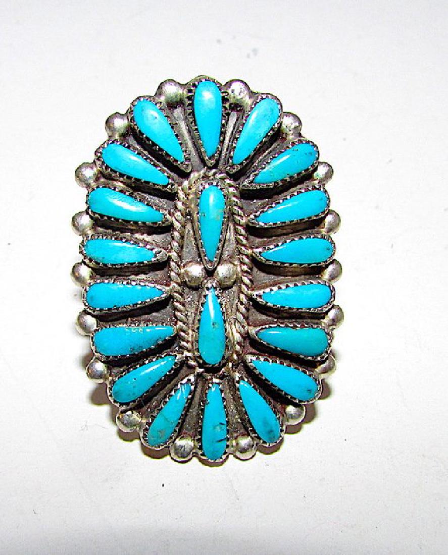 Navajo Victor Moses Begay Sterling Silver Turquoise (1 of 3)