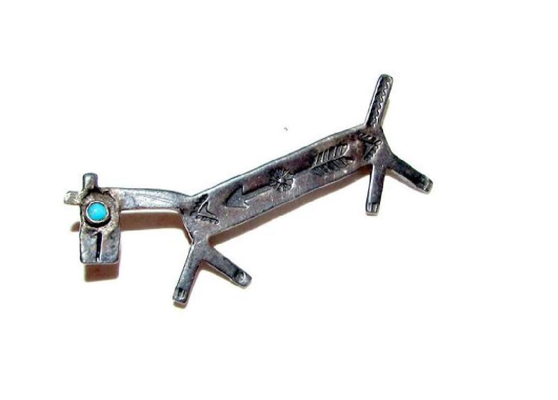 Old Pawn Navajo Sterling Silver Turquoise Fred Harvey (1 of 3)