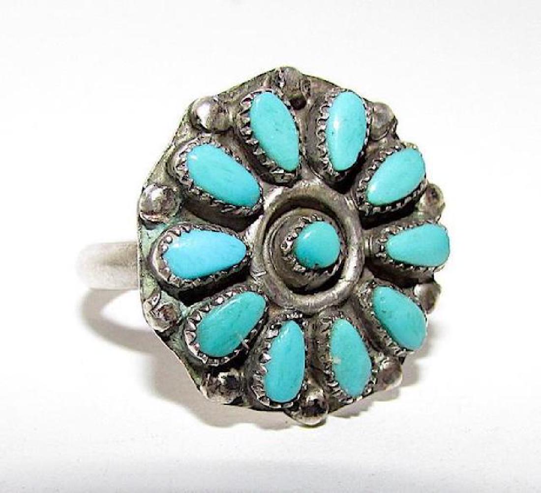 Native American Old Pawn Zuni Sterling Silver Sleeping (1 of 3)