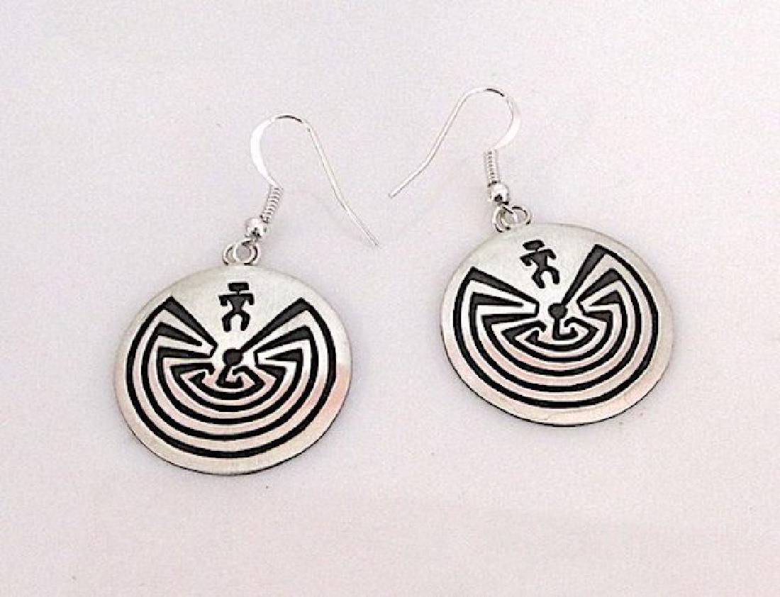 HOPI Sterling Silver Man in a Maze Pierced Statement (1 of 1)