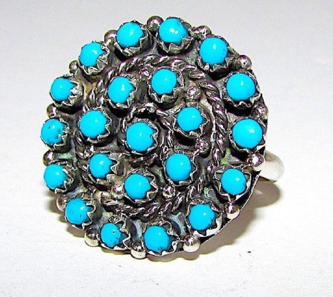 Zuni Sterling Silver Snake Eye Sleeping Beauty Mine (1 of 3)