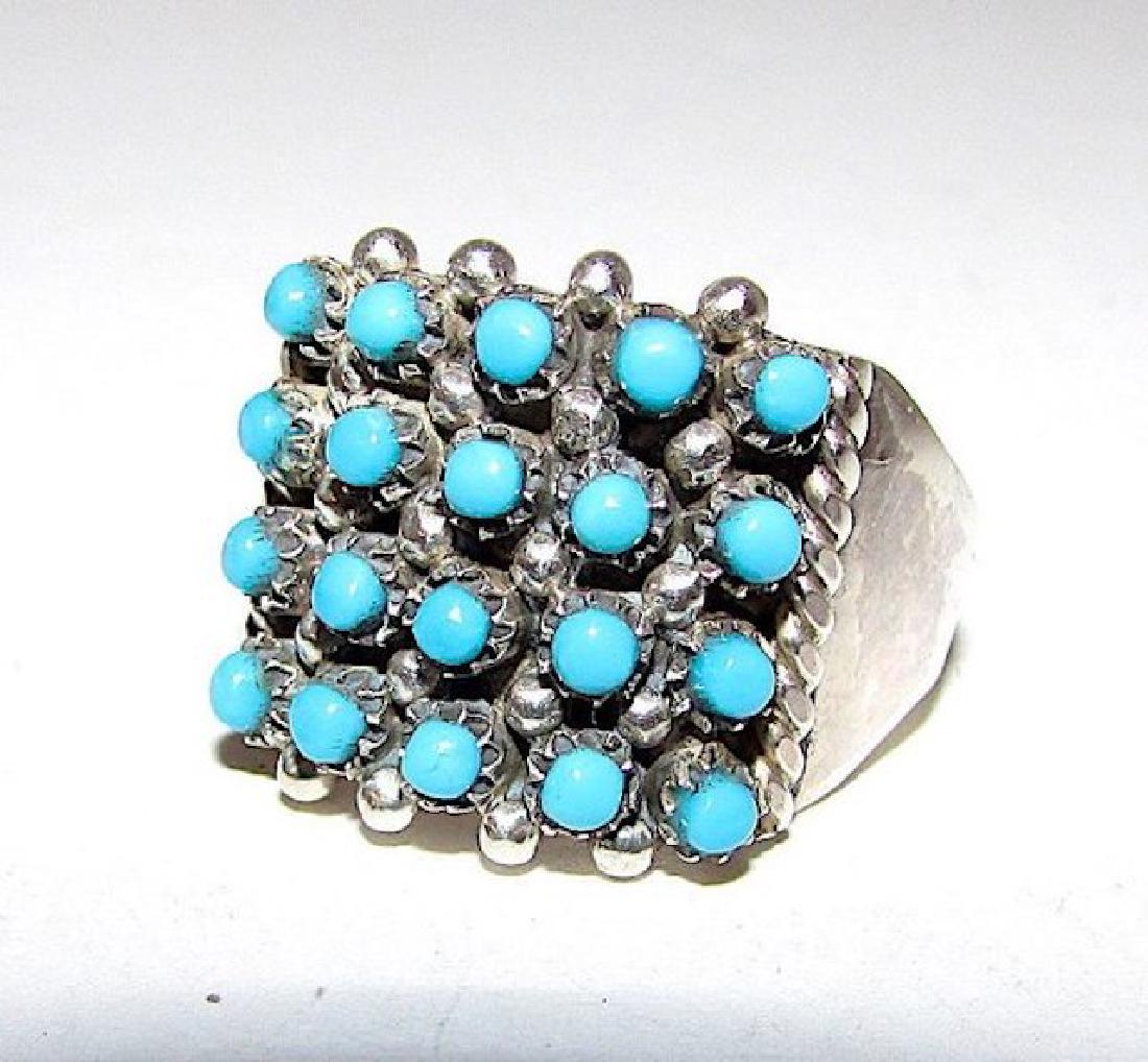 Zuni Sterling Silver Snake Eye Sleeping Beauty Mine (1 of 3)