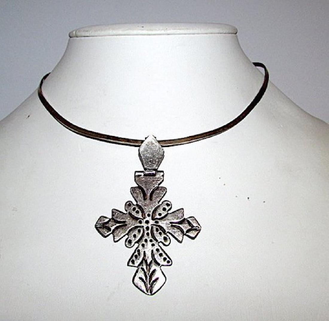 TAXCO Mexican Sterling Silver 925 Adjustable Collar (1 of 2)