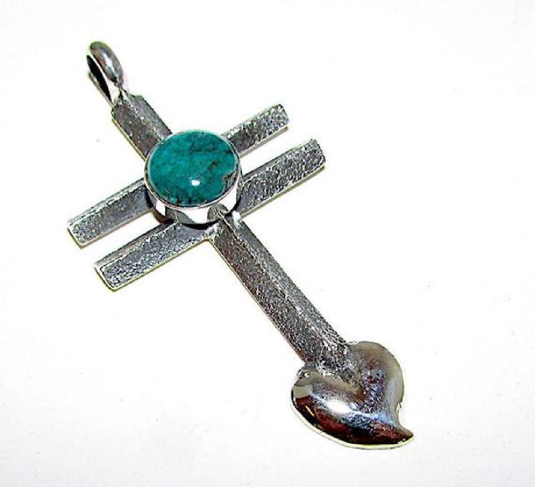 Navajo Kevin Yazzie Pueblo Dragonfly Cross with Heart (1 of 3)