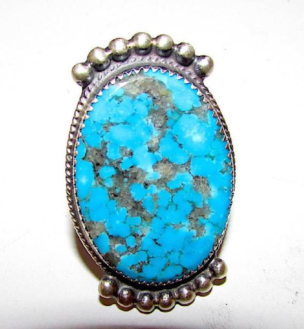 Navajo Selena Warner Sterling Silver Kingman Mine (1 of 4)