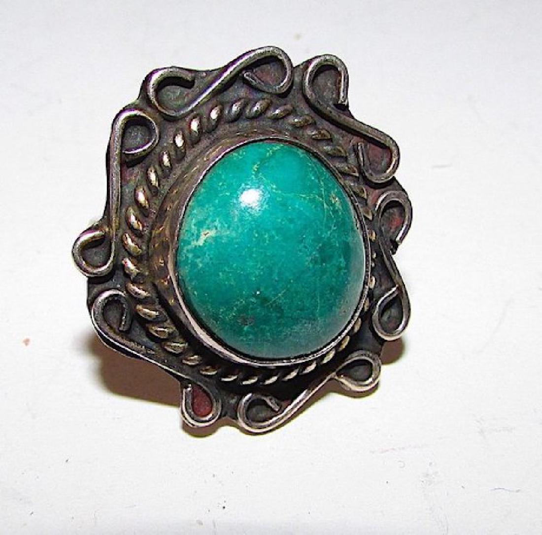 Vintage Navajo Sterling Silver Royston Turquoise (1 of 2)