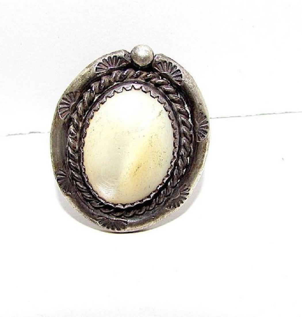 Native American Old Pawn Navajo Sterling Silver Mother (1 of 1)