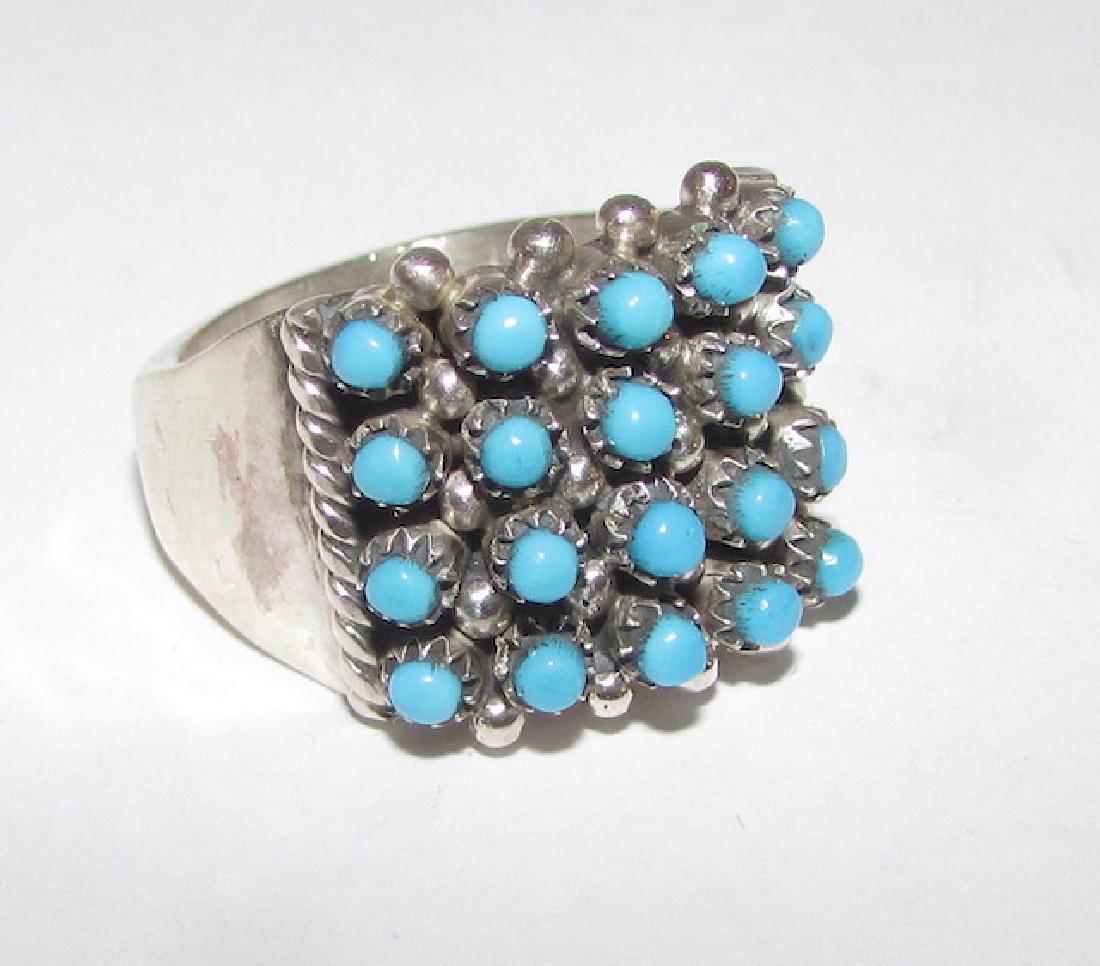 Vintage Zuni Snake Eye Ring Sz. 7.5 (1 of 3)