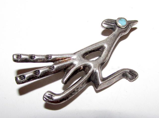 Old Pawn Navajo Roadrunner Pin (1 of 3)