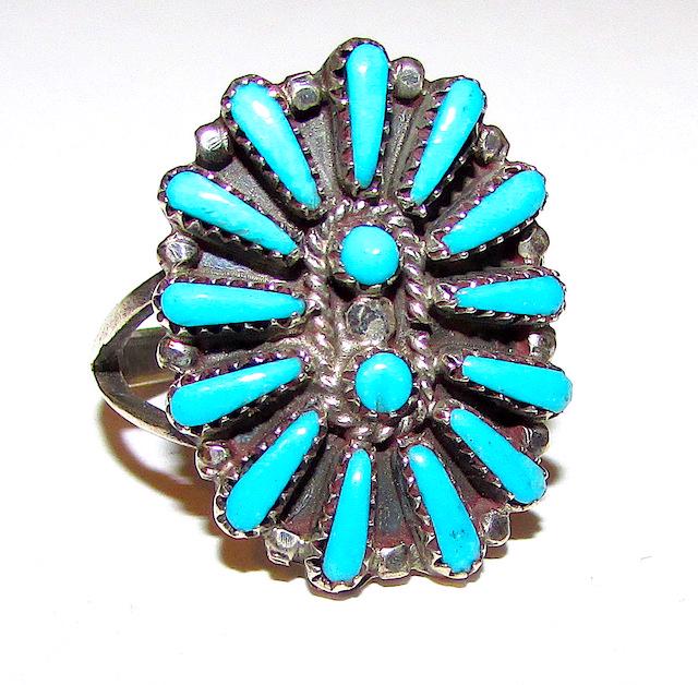 Vintage Zuni Sterling Turquoise Ring (1 of 3)