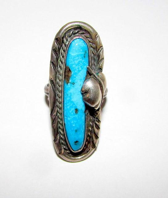 Old Pawn Navajo Kingman Ring (1 of 3)