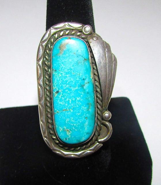 Old Pawn Navajo Kingman Ring (1 of 3)