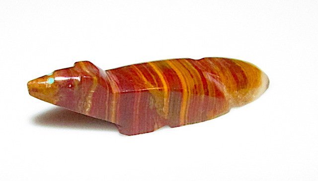 Zuni Red Striped Onyx Fox Fetish (1 of 2)