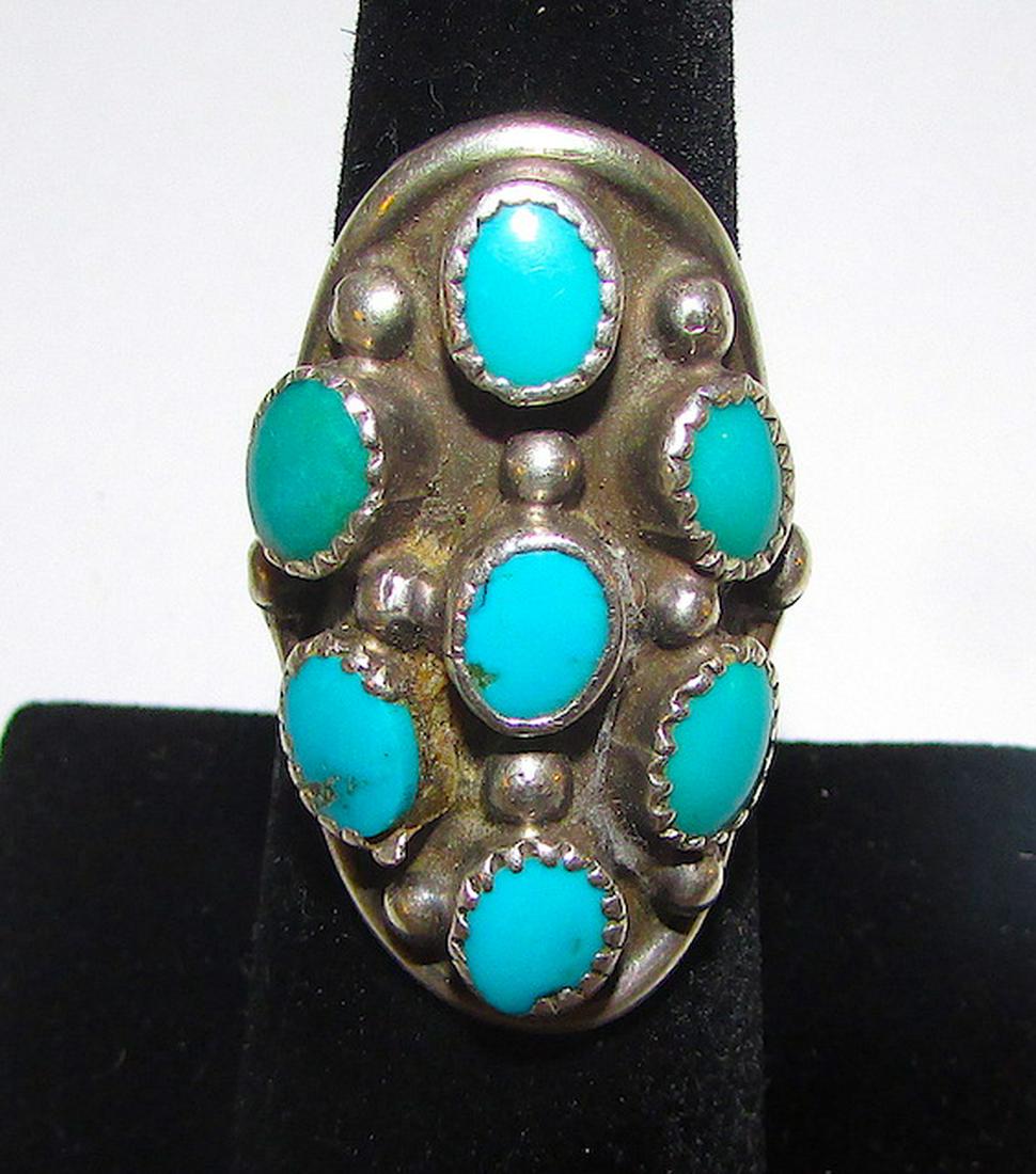 Vintage Navajo Sterling Turquoise Ring (1 of 3)