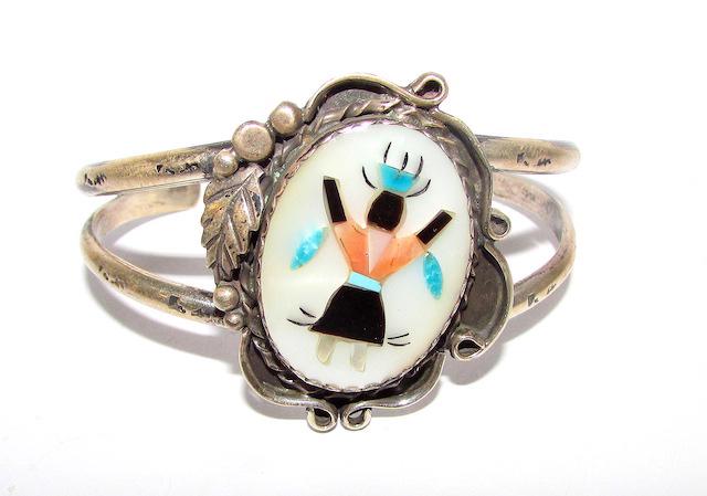 Old Pawn Native American Kachina Bracelet (1 of 3)