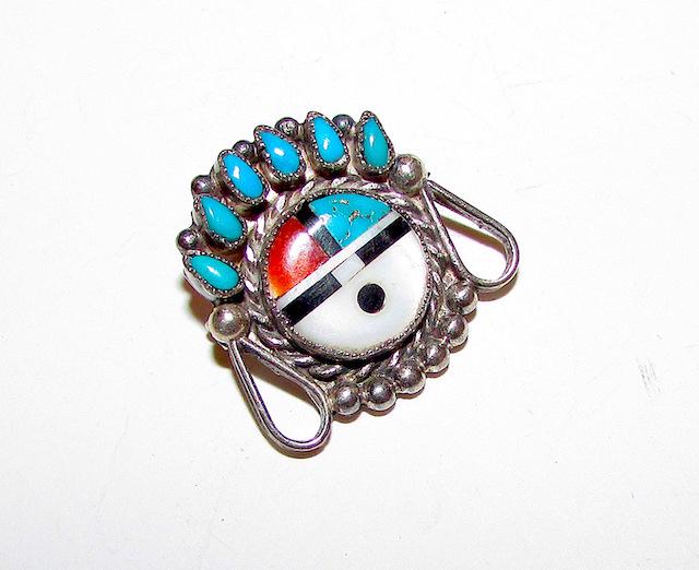 Old Pawn Zuni Sunface Pin (1 of 3)