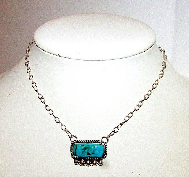 Navajo Melvin Francis Turquoise Bar Necklace (1 of 3)