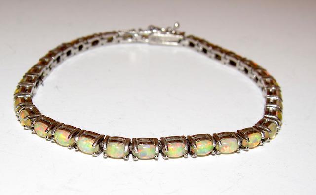 Deco Style 925 Opal Tennis Bracelet (1 of 3)