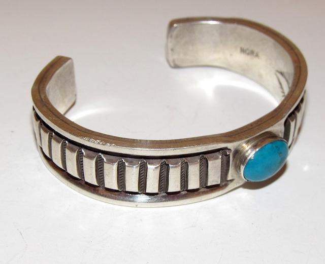 Navajo Sterling Turquoise Statement Cuff (1 of 3)