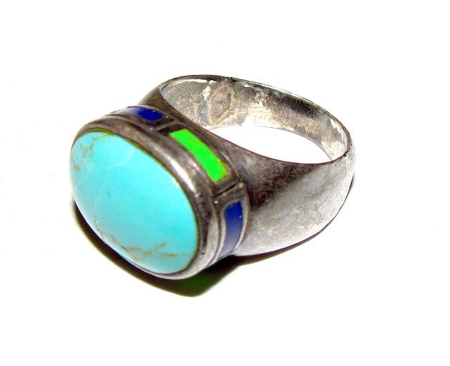 Sterling Turquoise Ring Sz. 7 (1 of 3)