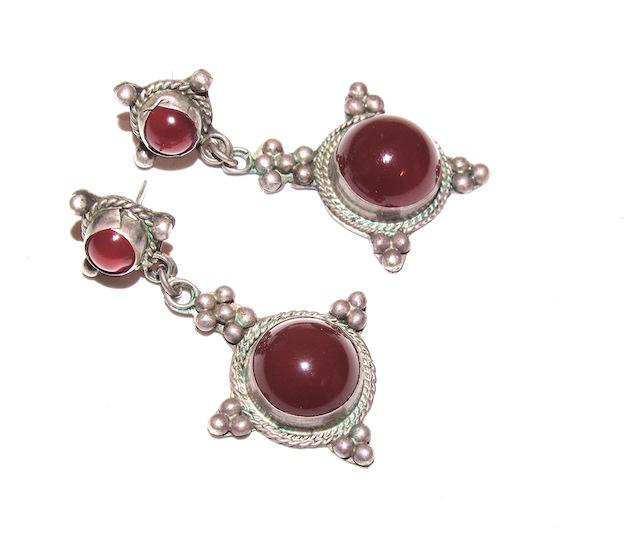 925 Carnelian Statement Dangle Earrings (1 of 3)