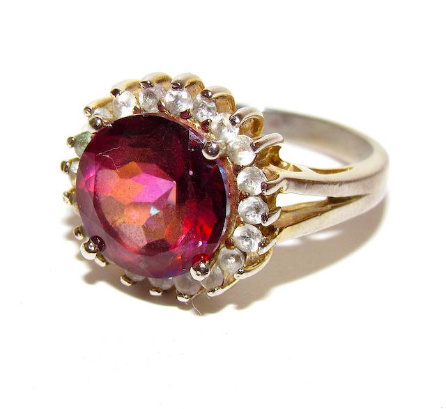 925 Gemstone Ring Sz 7 (1 of 3)