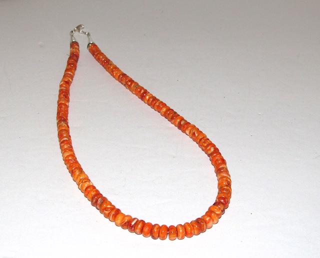 Navajo Spiny Oyster Sterling Silver Necklace (1 of 3)