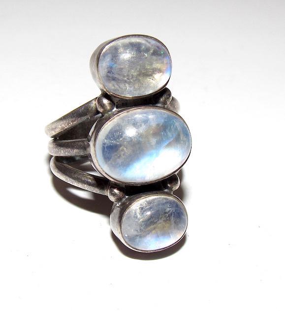Vintage Deco 925 Moonstone Ring (1 of 3)