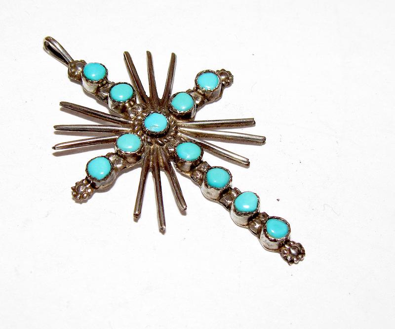 Old Pawn Zuni Cross Pendant (1 of 3)