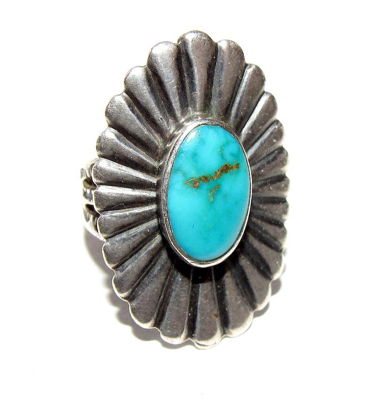 Old Pawn Fred Harvey Era Ring Size 4.5 (1 of 3)