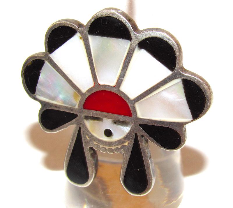 Old Pawn Zuni Sunface Ring (1 of 3)