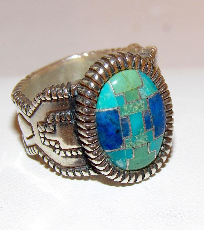 Relios Carolyn Pollack Inlay Ring Sz. 7 (1 of 3)