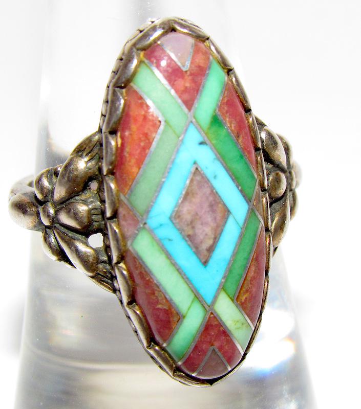 Relios Carolyn Pollack Inlay Ring Sz. 8 (1 of 3)