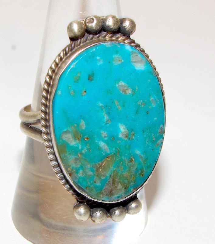 Navajo Selena Warner Sterling Turquoise Ring sz. 9 (1 of 3)